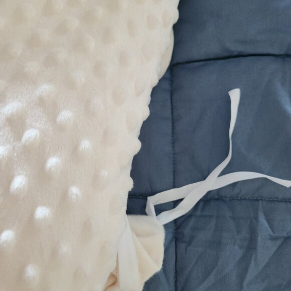 Luna Weighted blanket Blue 48 x 72 15 lb with Cream Cover new - Picture 5 of 11